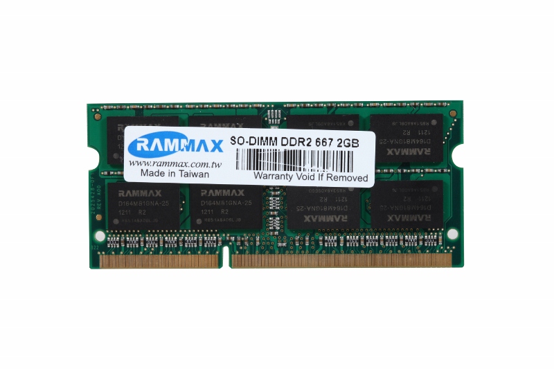 RAMMAX DDR2 667MHz 2GB SO-DIMM RAM (2-in-1)